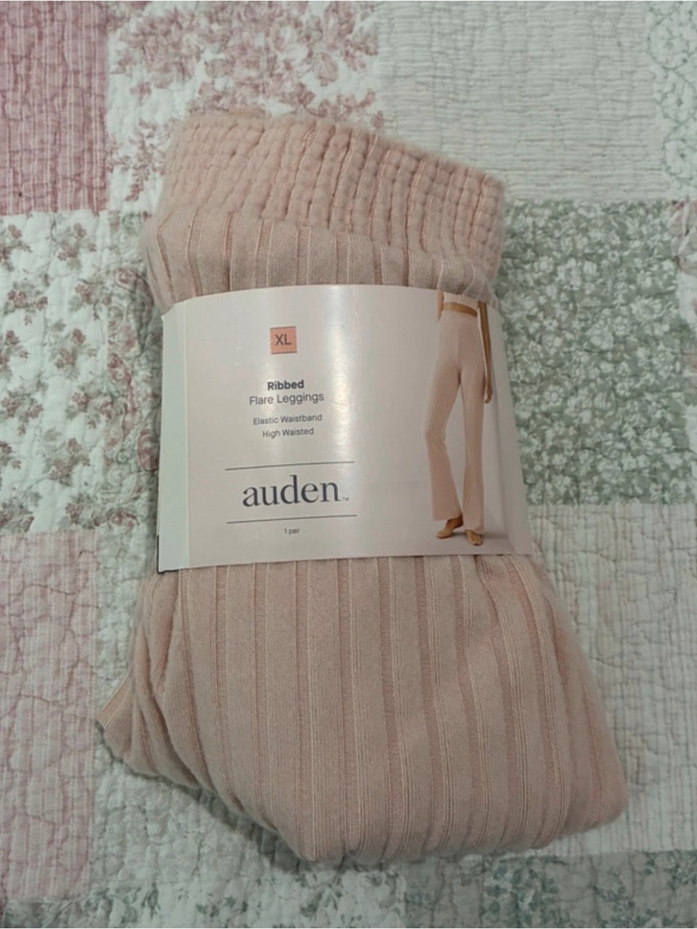 Auden Ribbed Flare Leggings - Light Pink